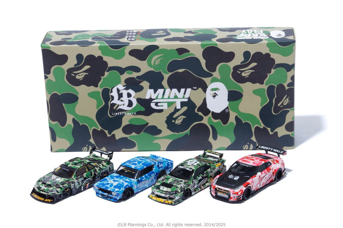 BAPE X LBWK 】NISSAN 1/64 4PCS SET | bape.com