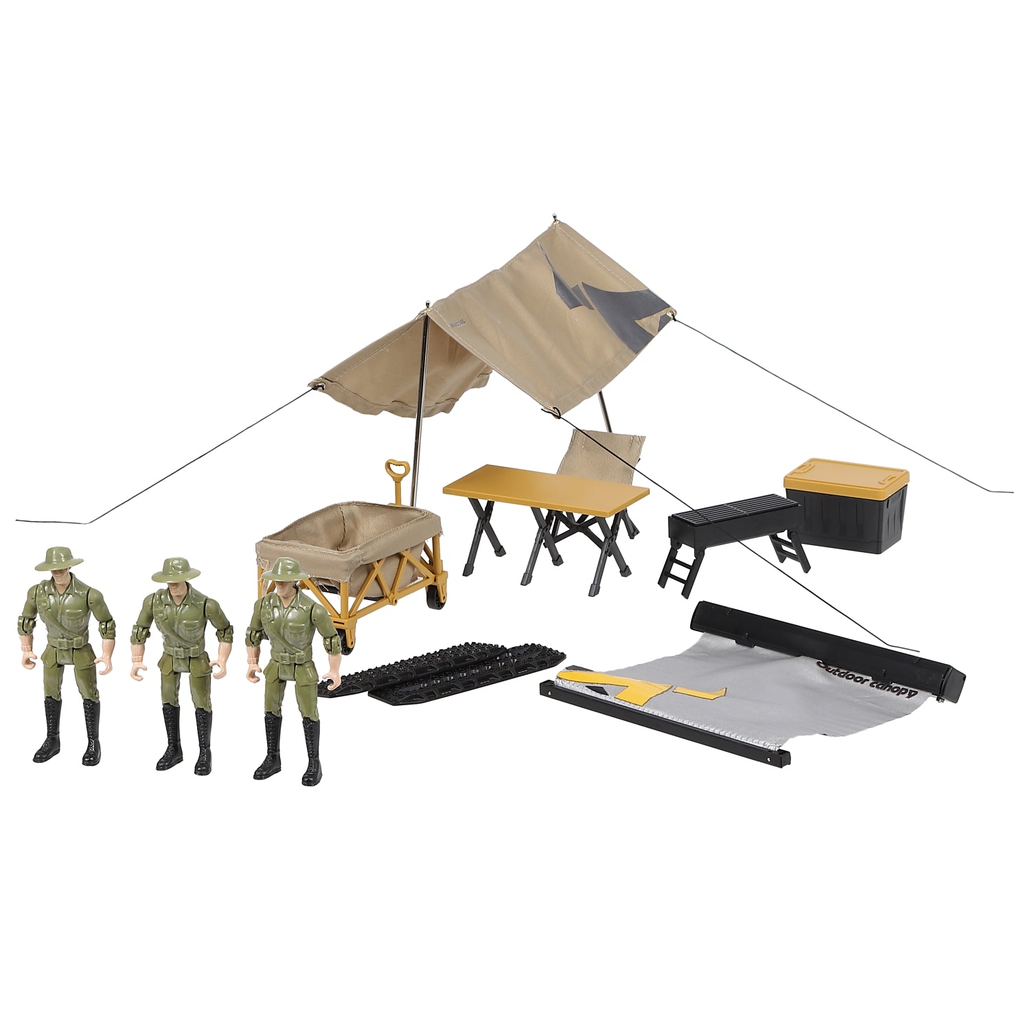 MN MODEL 1/12スケールクローラー用ミニチュアキャンプギアリアル