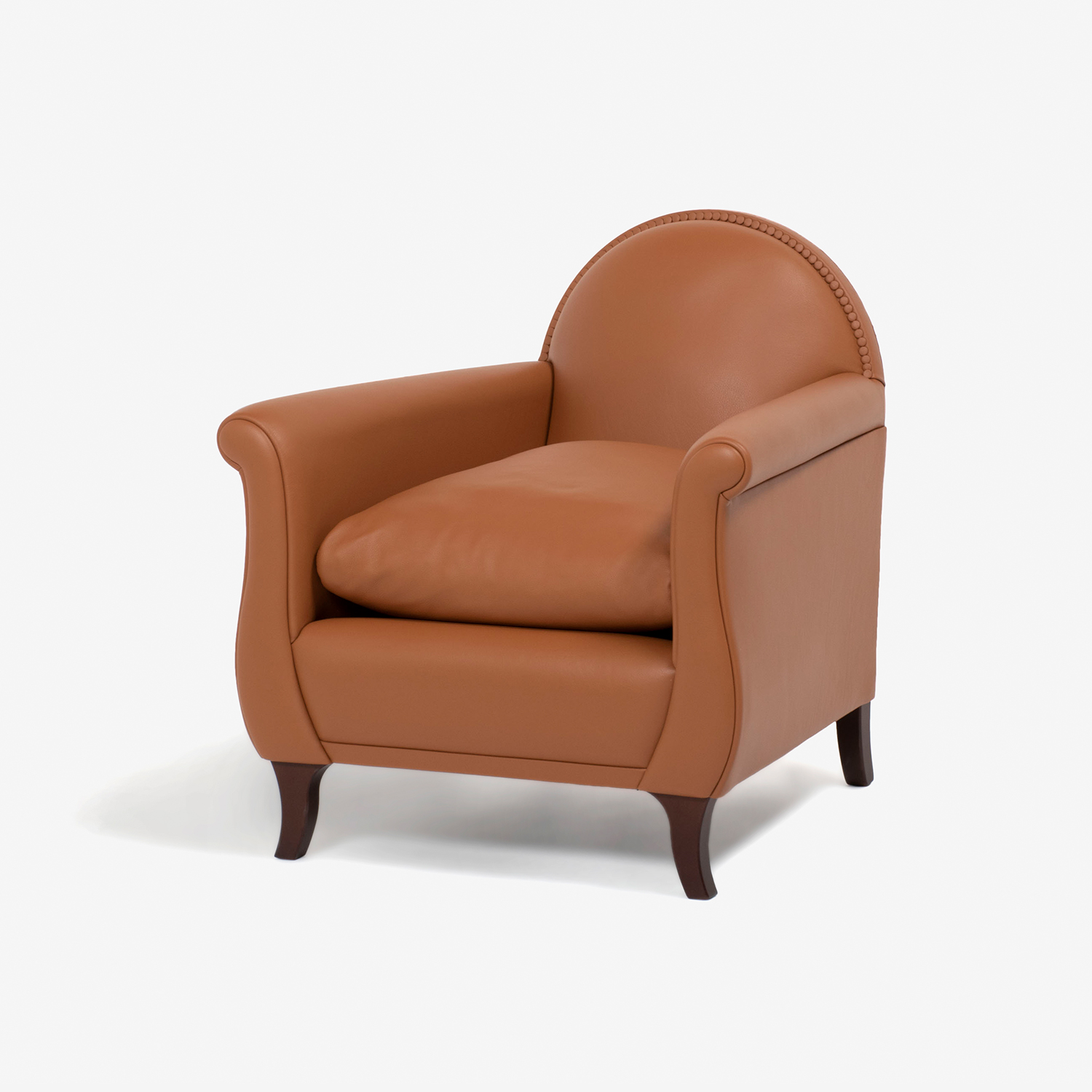 PoltronaFrau（ポルトローナ・フラウ）アームチェア「リラ」革ブラウン