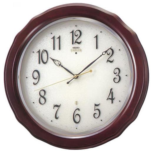 SEIKO EMBLEM セイコーエムブレム シックな木製電波壁掛時計[HS521B
