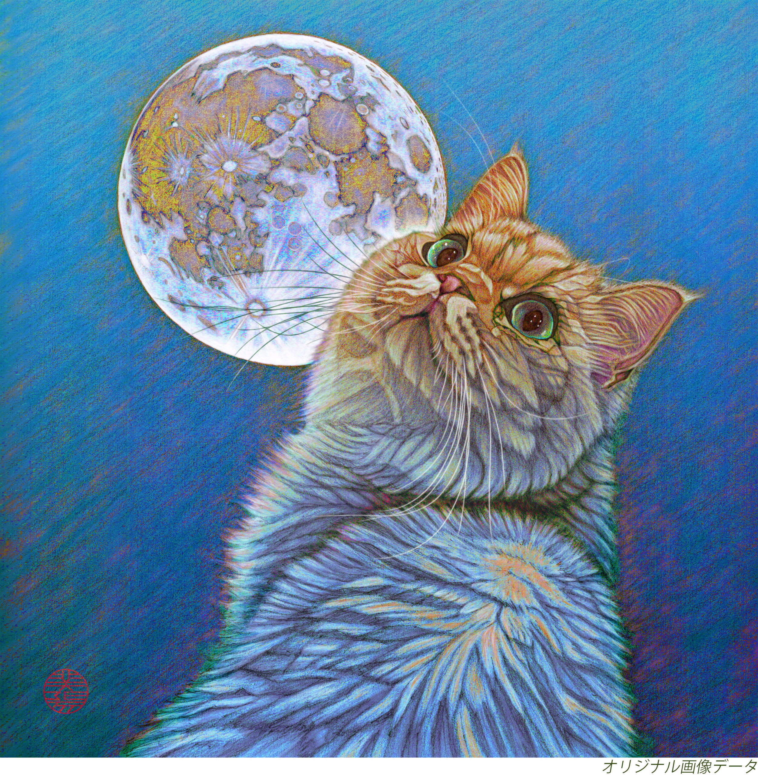 月猫-酉（250×250mm） | 関 陽 ｜インテリア絵画 アートの専門通販