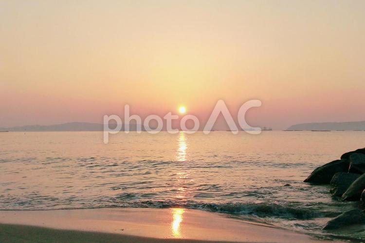 糸島の浜辺（福岡県）風景画 クレパス画原画 【公式通販】