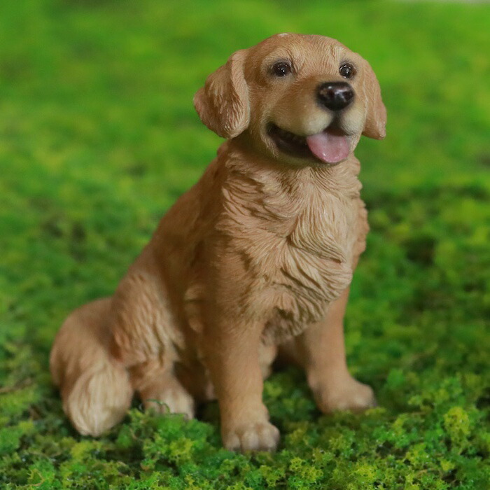 楽天市場】犬 置物 小さい かわいい おしゃれ お座りゴールデン