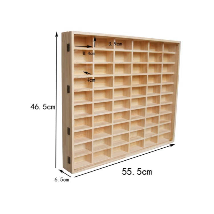 楽天市場】ミニカーケース ミニカー 収納 60マス 扉あり 木製