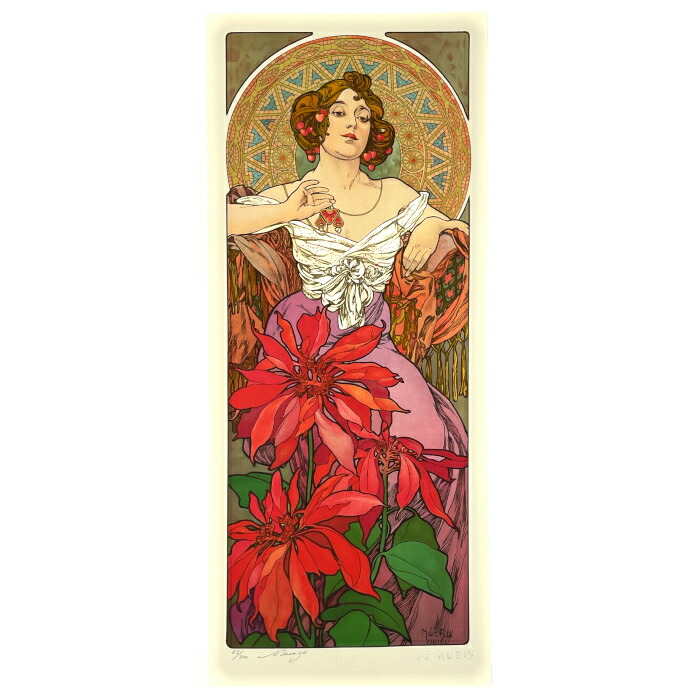 楽天市場】アルフォンス・ミュシャ 四つの宝石 ルビー アメジスト