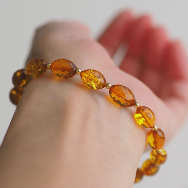 楽天市場】【バルト海の琥珀】サイズオーダー アンバーブレスレット