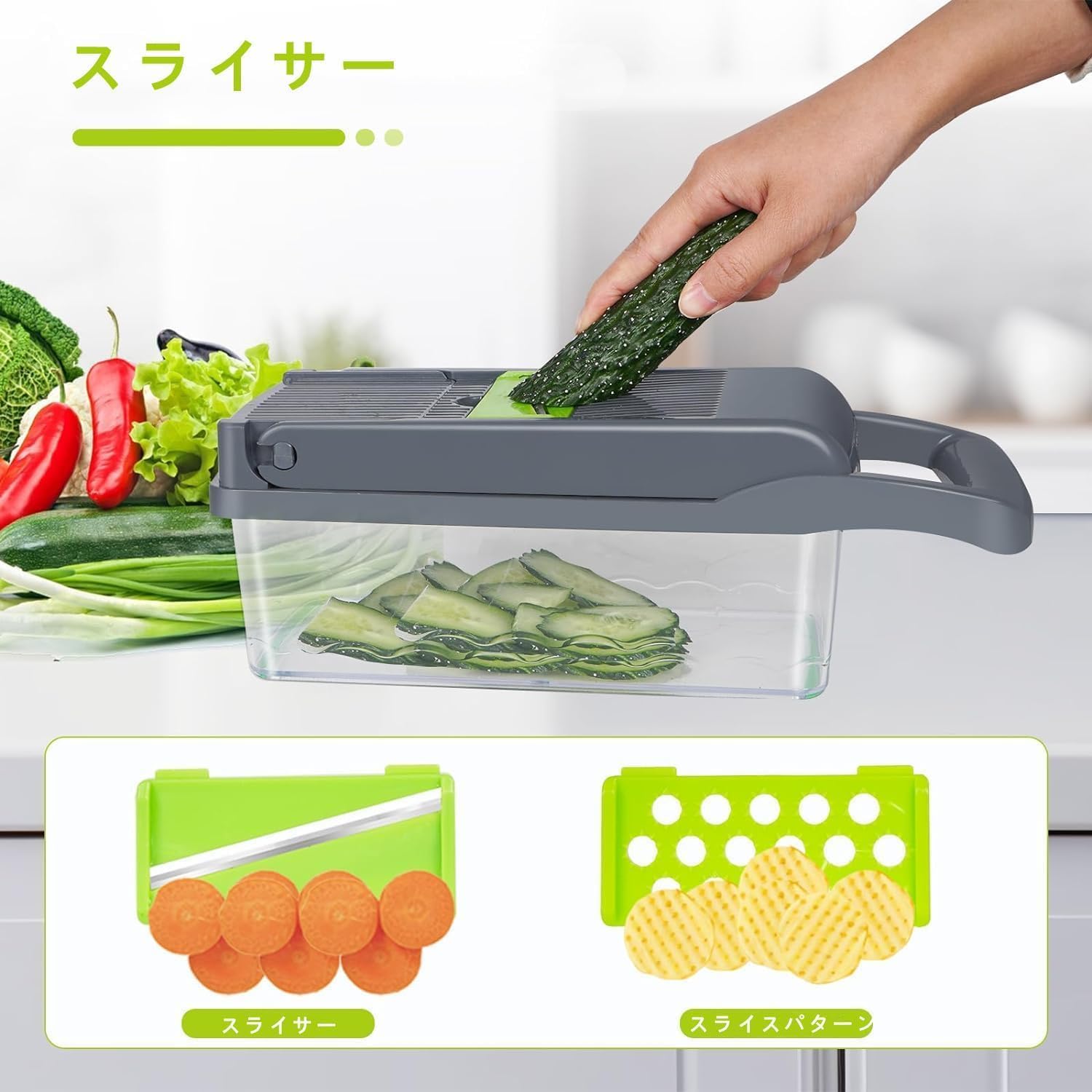 楽天市場】野菜チョッパー 12イン1 プロフェッショナルマンドリーン