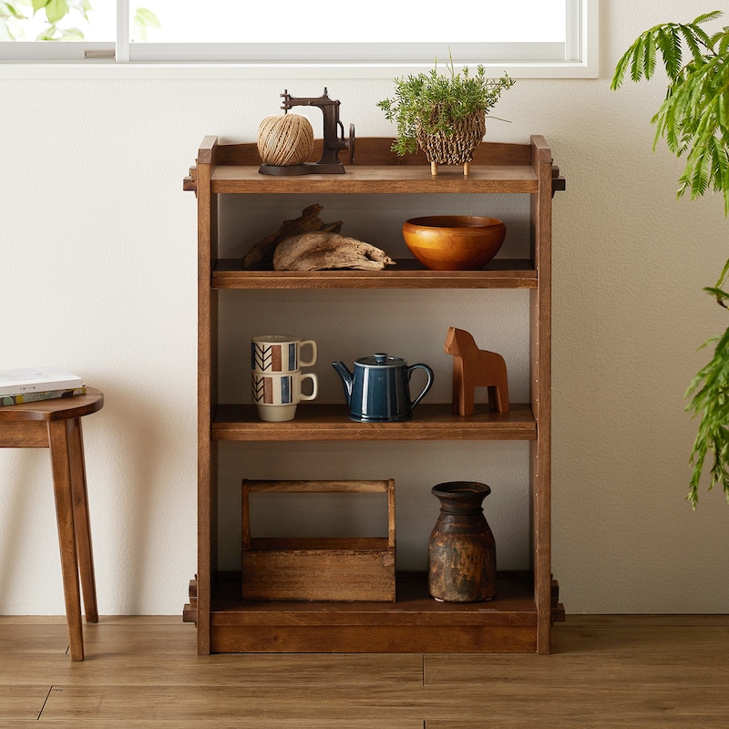 楽天市場】【クーポン＆P10倍~2/23(月)09:59】レトロ くさび棚風 可動