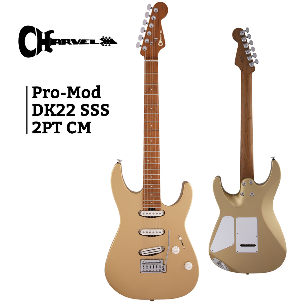 楽天市場】Charvel Pro-Mod DK22 SSS 2PT CM -Pharaohs Gold- 新品