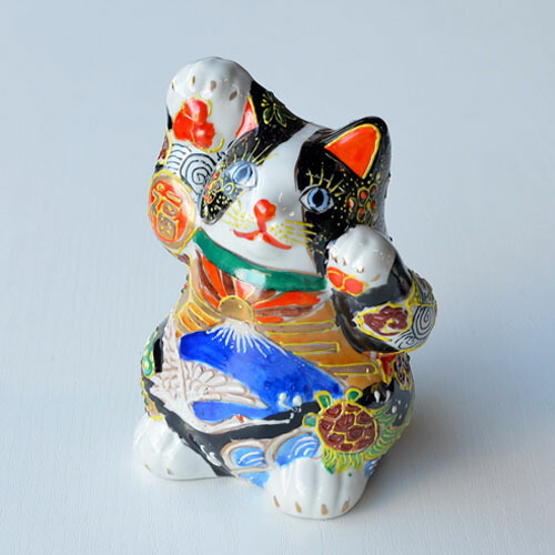 楽天市場】九谷焼 5号吉祥盛招き猫 富士山 鶴 亀 赤富士 右手 左手