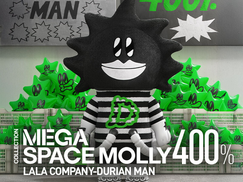 楽天市場】MEGA SPACE MOLLY 400% LALA COMPANY-DURIAN MAN : POP MART