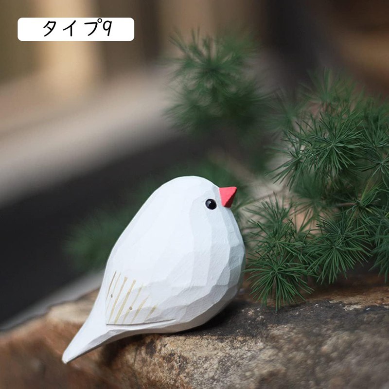 楽天市場】木製 オブジェ 北欧 鳥 手作り木製彫刻 カワイイ 置物 北欧