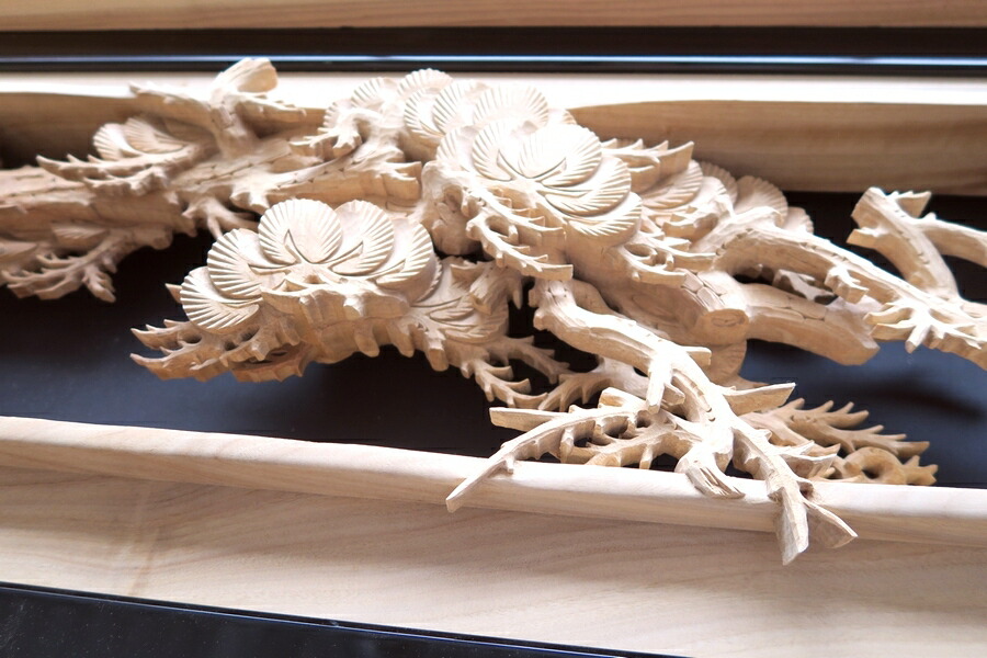 楽天市場】欄間 建具 【1点もの商品】【新品】 高級手彫り欄間2間1組