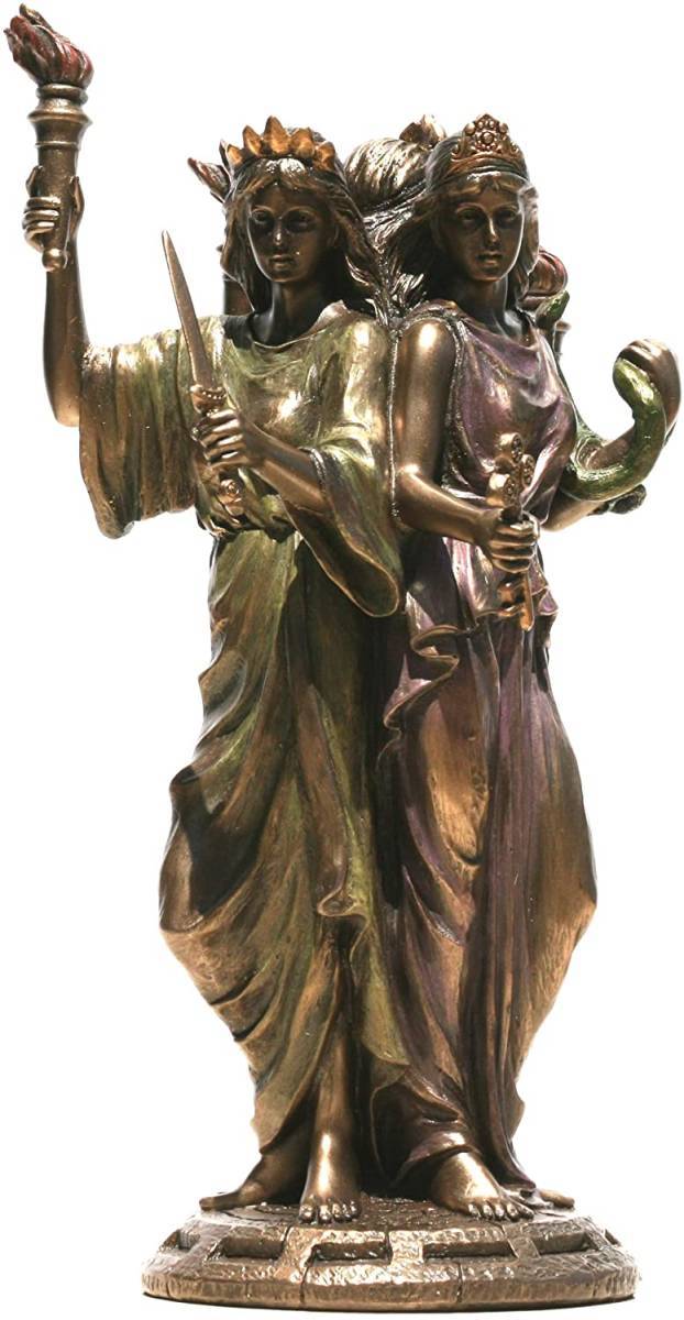 楽天市場】ヘカテー古代ギリシャ 魔法の女神像 ブロンズ風彫像/ 死の