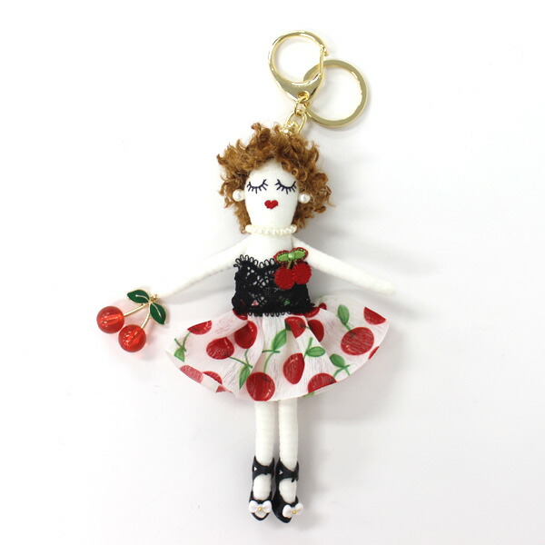 楽天市場】ドールチャーム バッグ チャーム パール チェリー ドレス