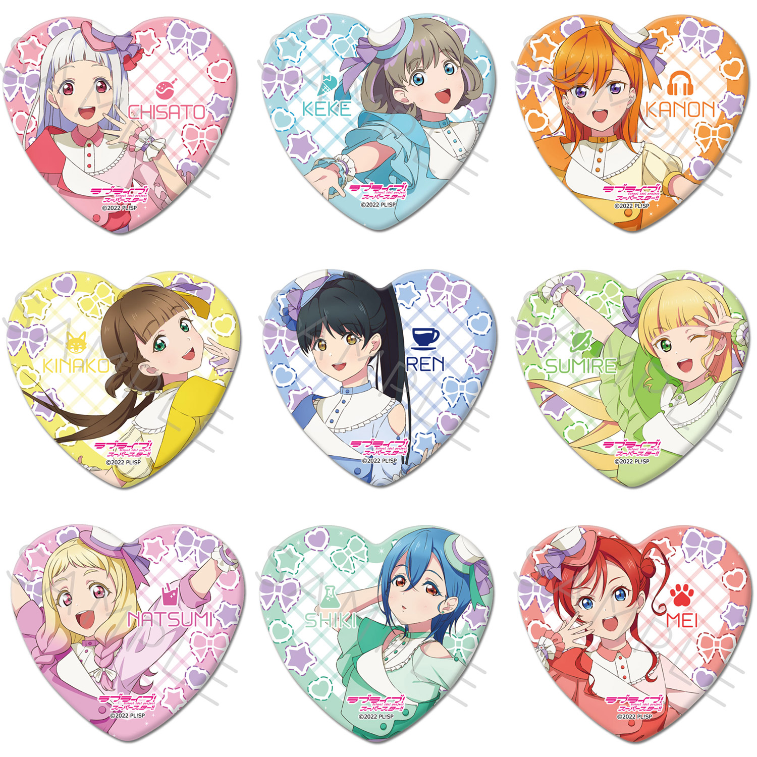 楽天市場】『ラブライブ！スーパースター!!』 第3弾 ハート型缶バッジ