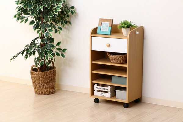 楽天市場】【クーポン配布中】NORM ミニリビングラック WH×NA