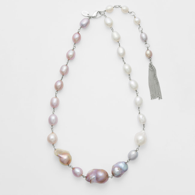 VBHN410943UP 淡水パール 大粒バロックネックレス｜ネックレス｜ヴァン