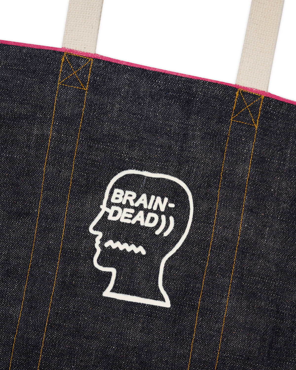 Selvedge Denim Logohead Tote Bag - Indigo – Brain Dead