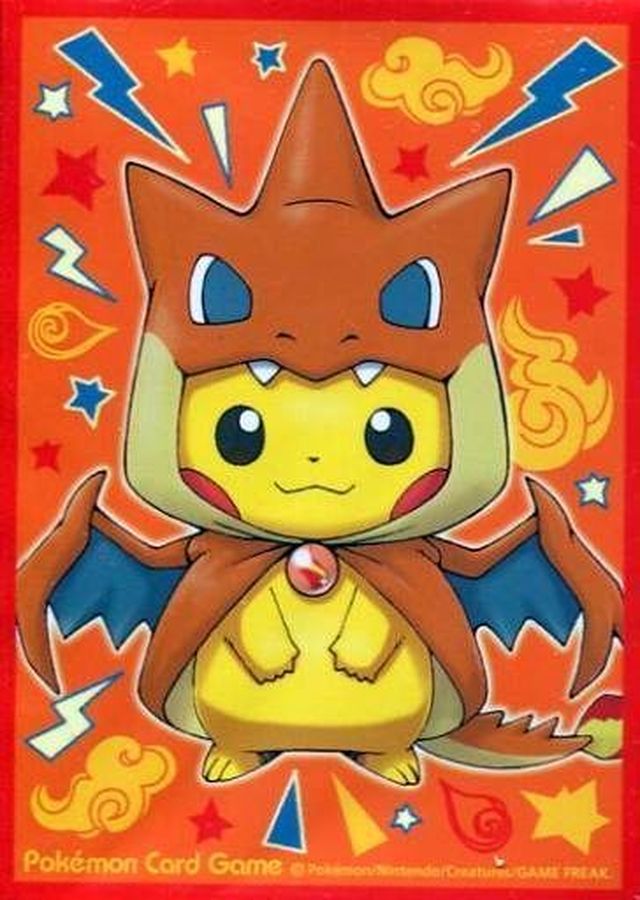 デッキシールド『メガリザードンYのポンチョを着たピカチュウ