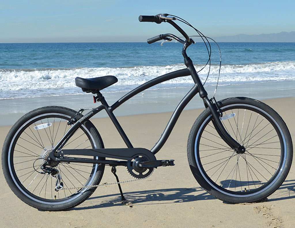 Sixthreezero Men's 26 Inch 7 Speed Cruiser Bicycle Matte Black