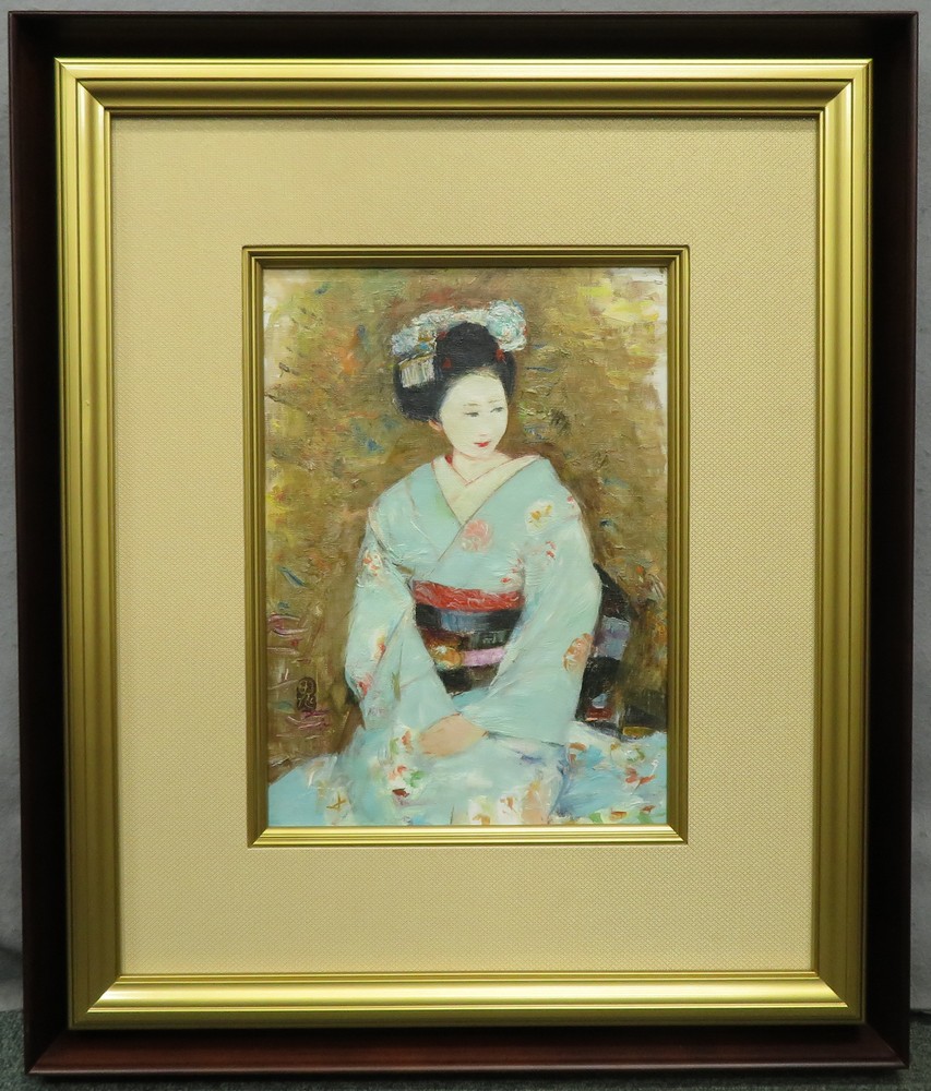 鬼頭鍋三郎 『舞妓』 [古美術こもれび] 骨董,掛軸,絵画の買取と販売,名古屋