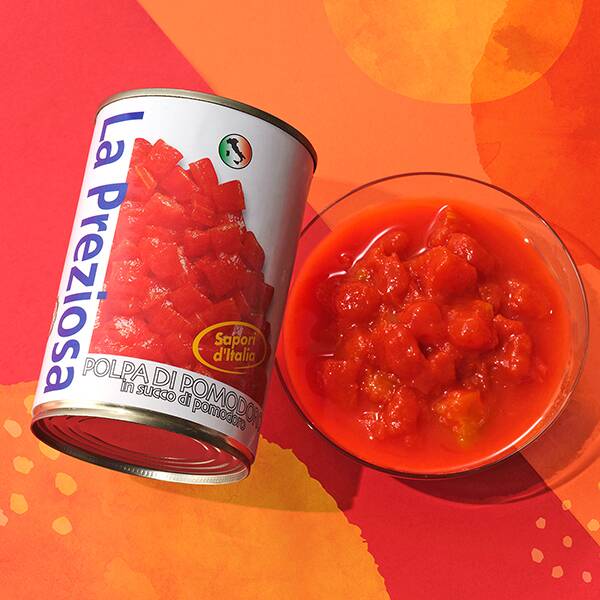 ラ・プレッツィオーザ ダイストマト缶 400g - カルディコーヒー