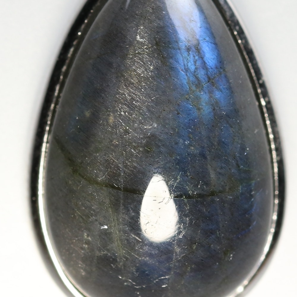 高品質]ブルーシラーラブラドライトペンダントトップ（シルバー925