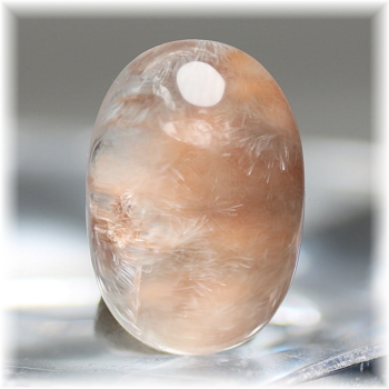 ブラジル産]ピンクレッドデュモルチェライトインクォーツルース - 埼玉