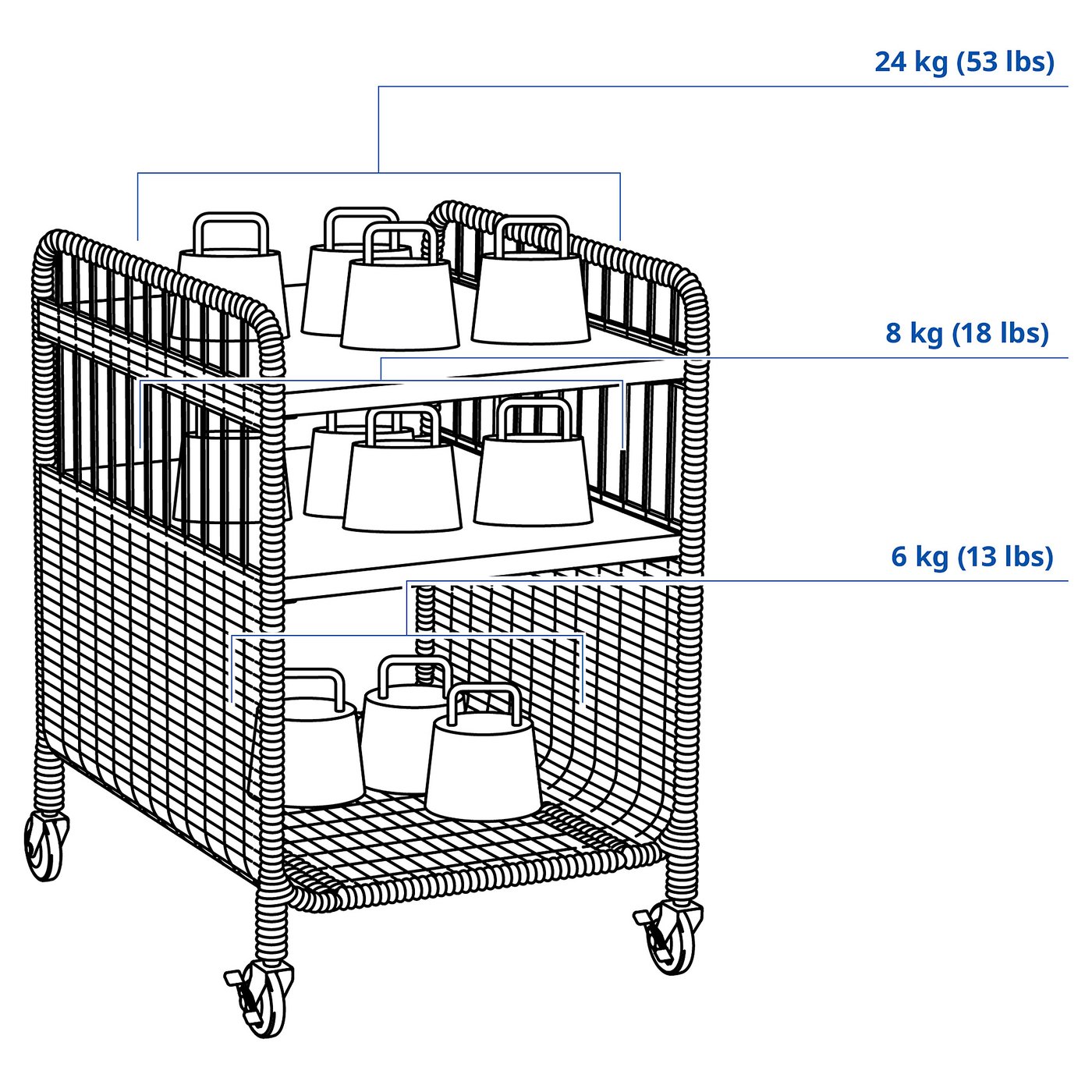 FRYKSÅS フリークソース 収納ユニット キャスター付, 籐, 37x53 cm - IKEA