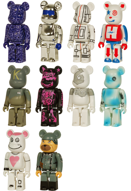 MEDICOM TOY - WORLD WIDE TOUR BE@RBRICK 10 PC SET (B)
