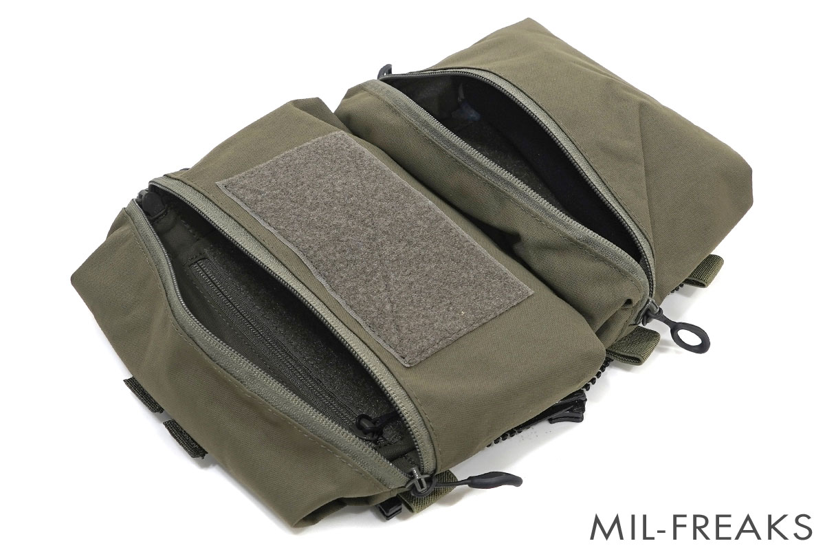 SHEKKIN GEARS Ferroタイプ Back Panel Double Pouch ZIP ON バック