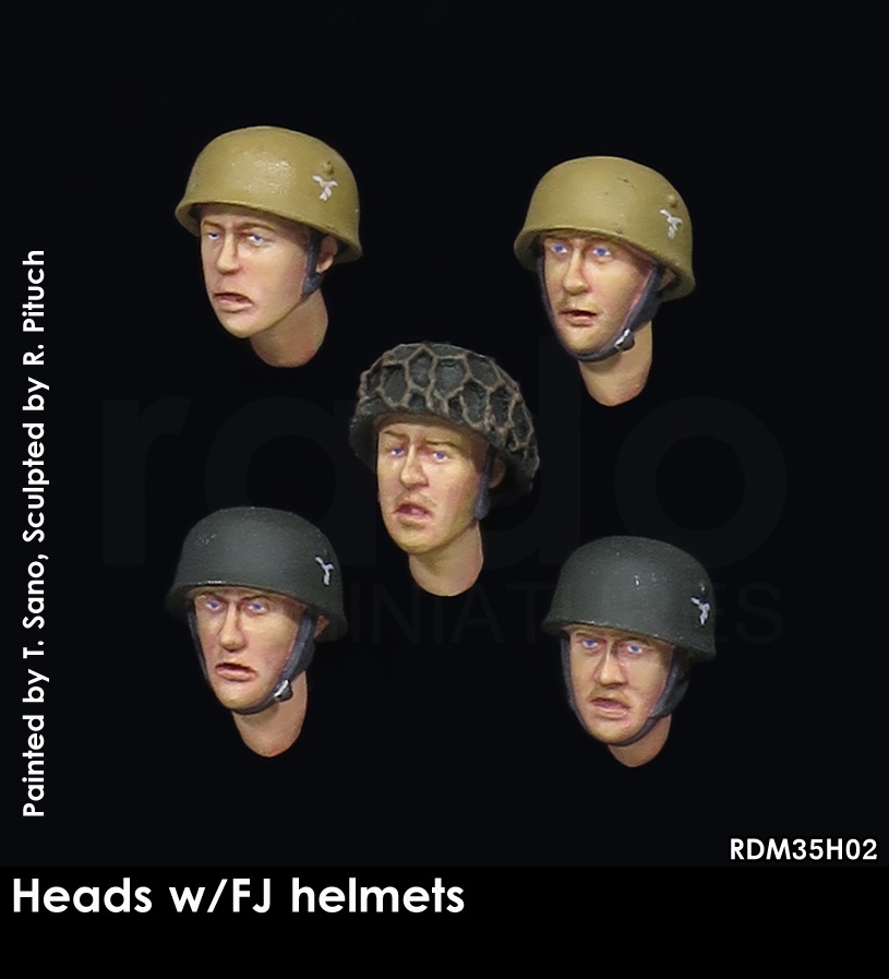 Rado Miniatures[RDM35H02]1/35 WWIIドイツ降下猟兵(FJ)用ヘルメットw