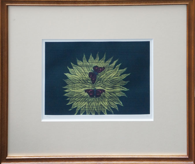 Matazo Kayama / 加山又造版画額「ひまわり」 | Natsume Books