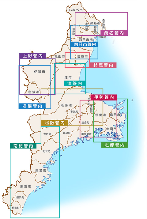 三重交通バス路線図 三重県広域図