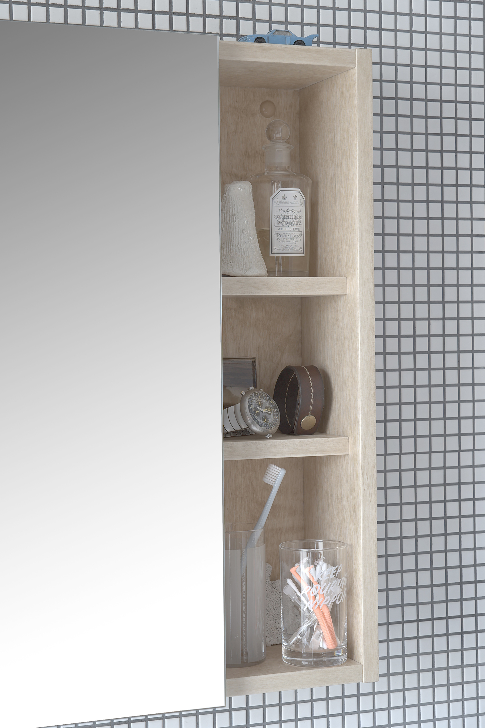 棚付きボックスミラー シナ | KB-AC018-03-G141 | ミラー | 洗面 | toolbox