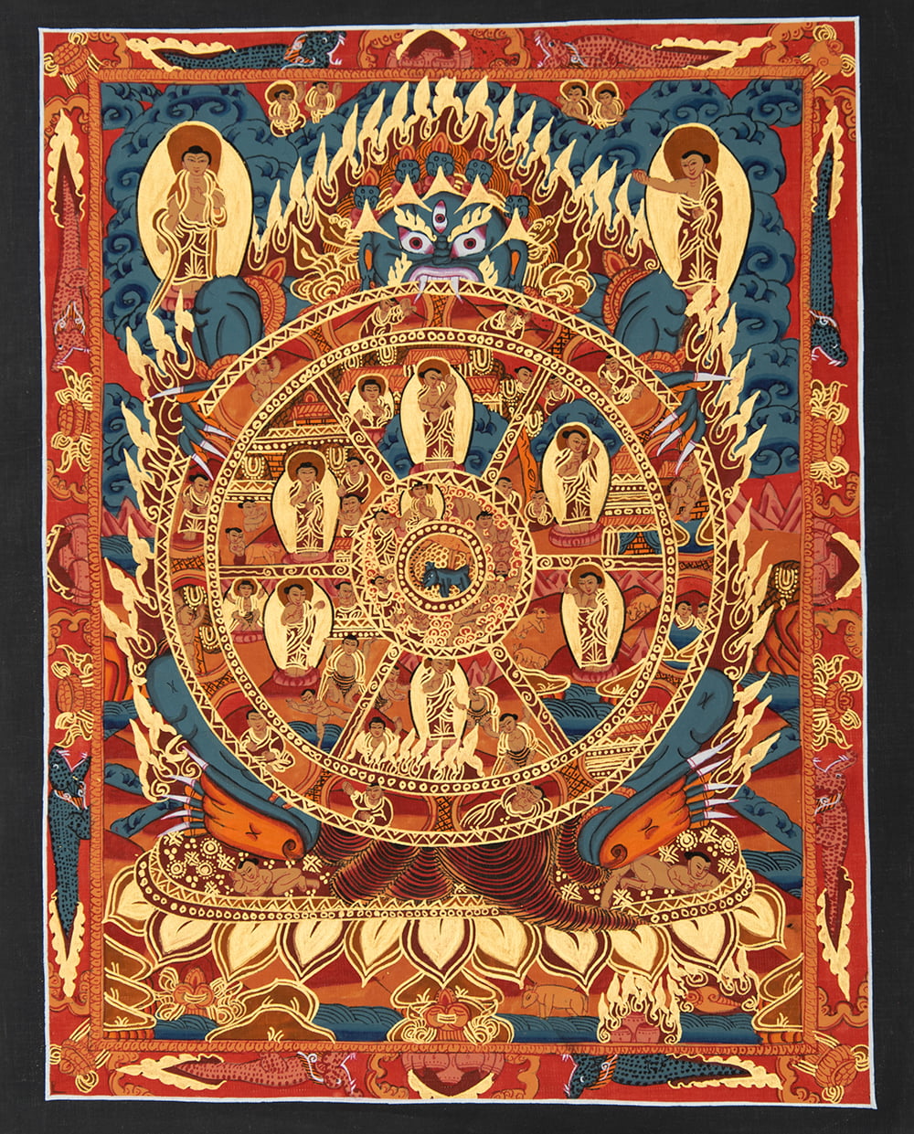 一点物〕タンカ - 六道輪廻マンダラ[39cm x 32cm] の通販 - TIRAKITA.COM