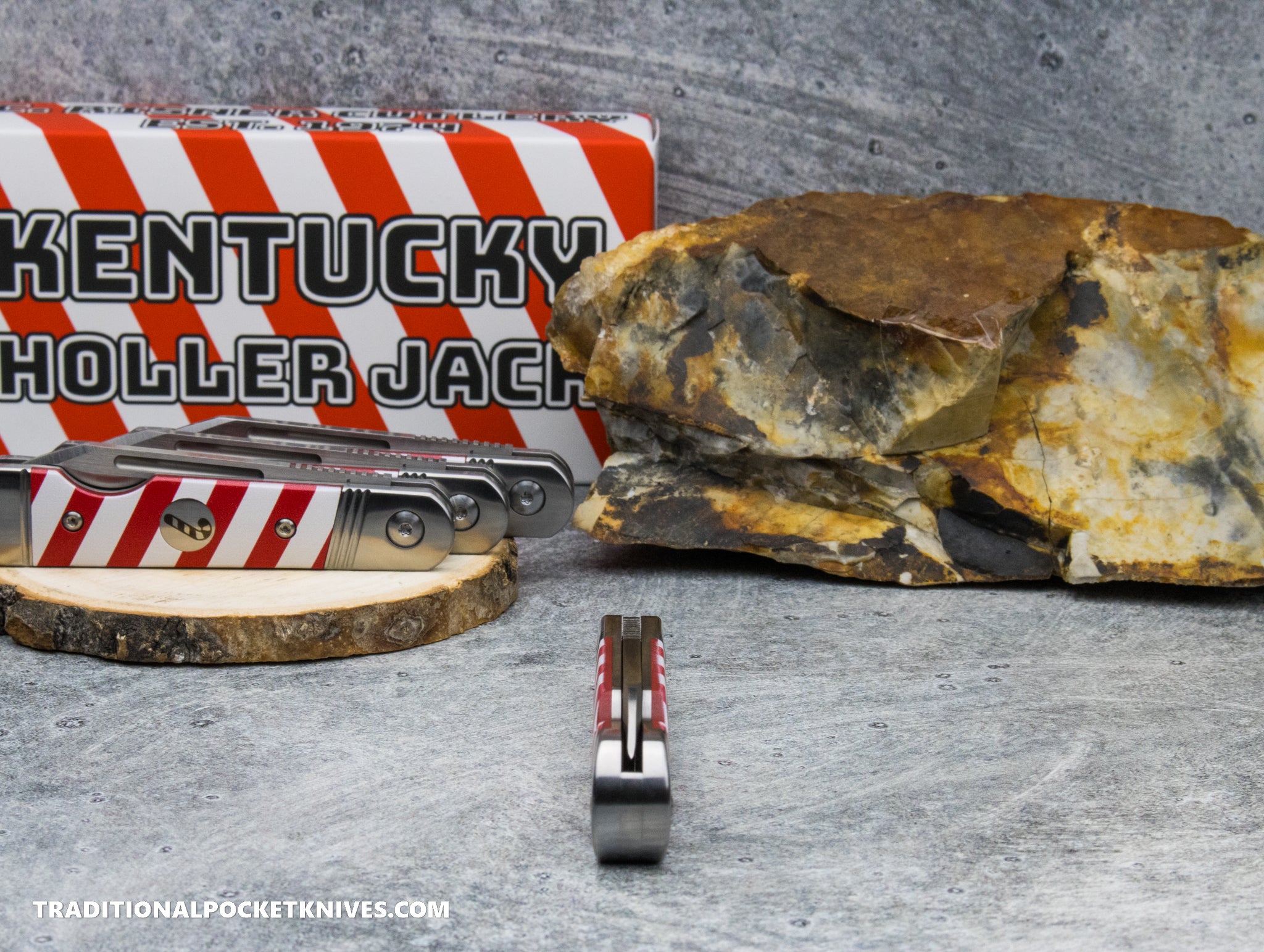 Kentucky Holler Jack: Candy Cane G10 - Spearpoint 154CM - C