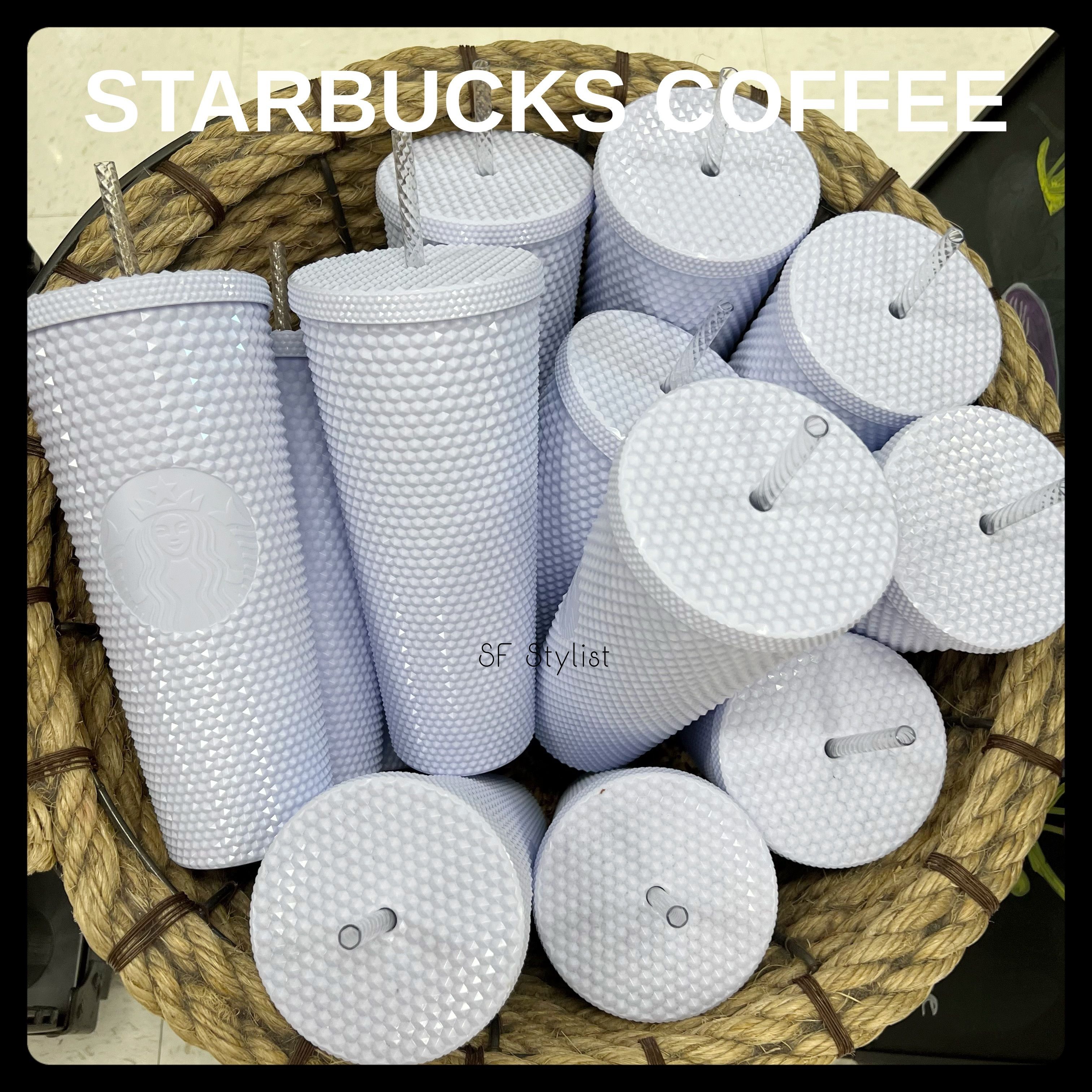 全2サイズ♪北米限定Starbucks上品ホワイトスタッズタンブラー大
