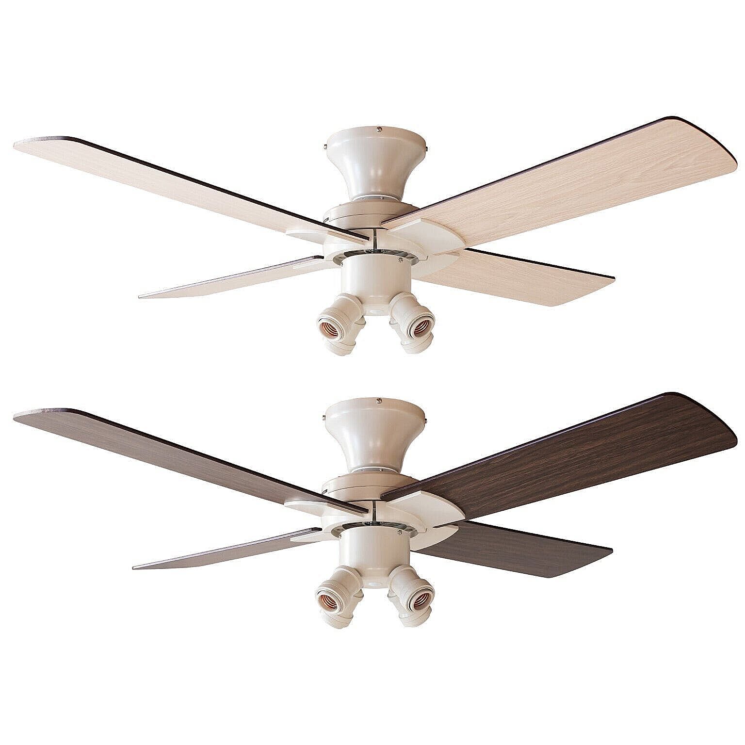 Ampoule イルタス 4灯 シーリングファンライト ブラック ベージュ 8畳