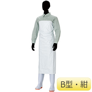ワンタッチエプロン B型 （前掛式） 紺 | 【ミドリ安全】公式通販