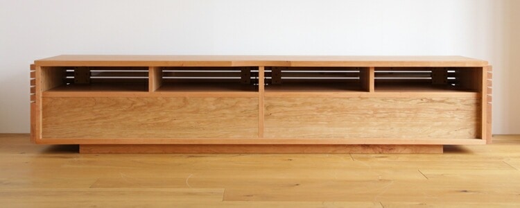 コレンテ テレビ台 テレビボード ウォールナット 無垢 格子 高級家具