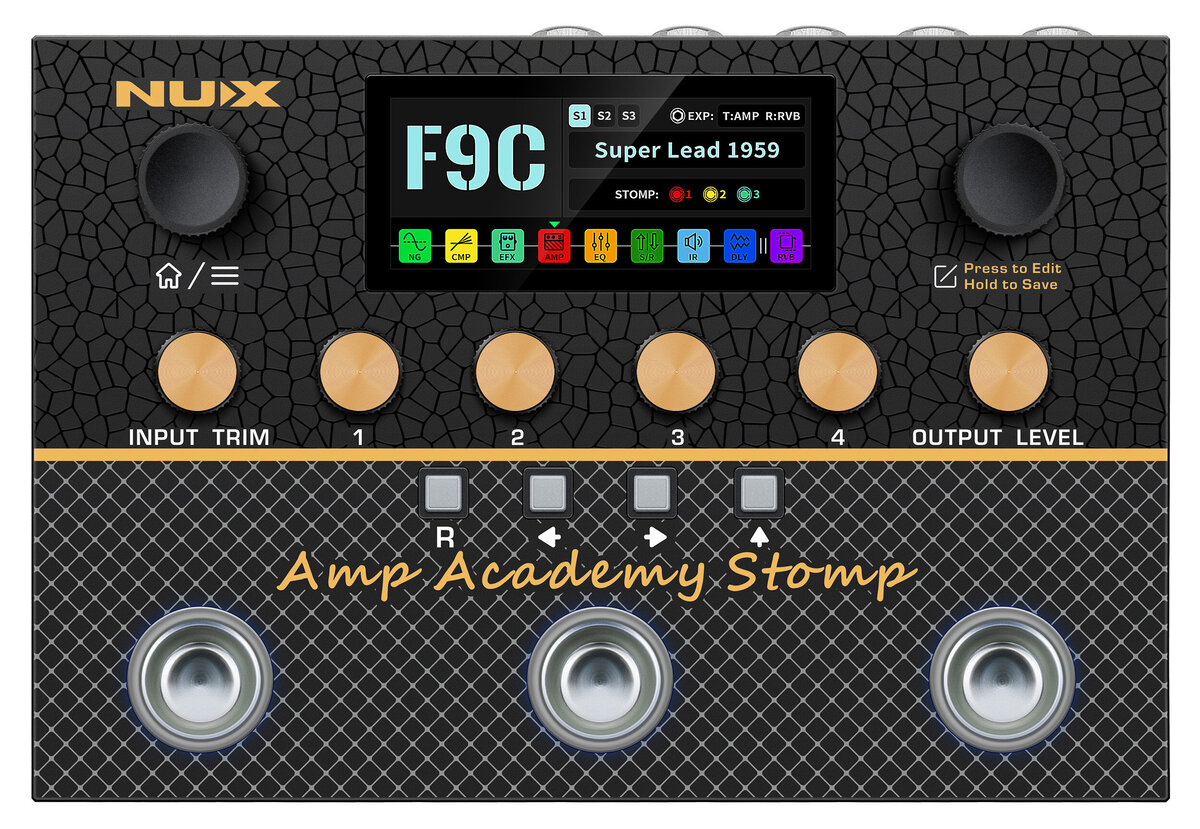 NUX Amp Academy Stomp｜多機能アンプモデラー | ギタセレ（Guitar