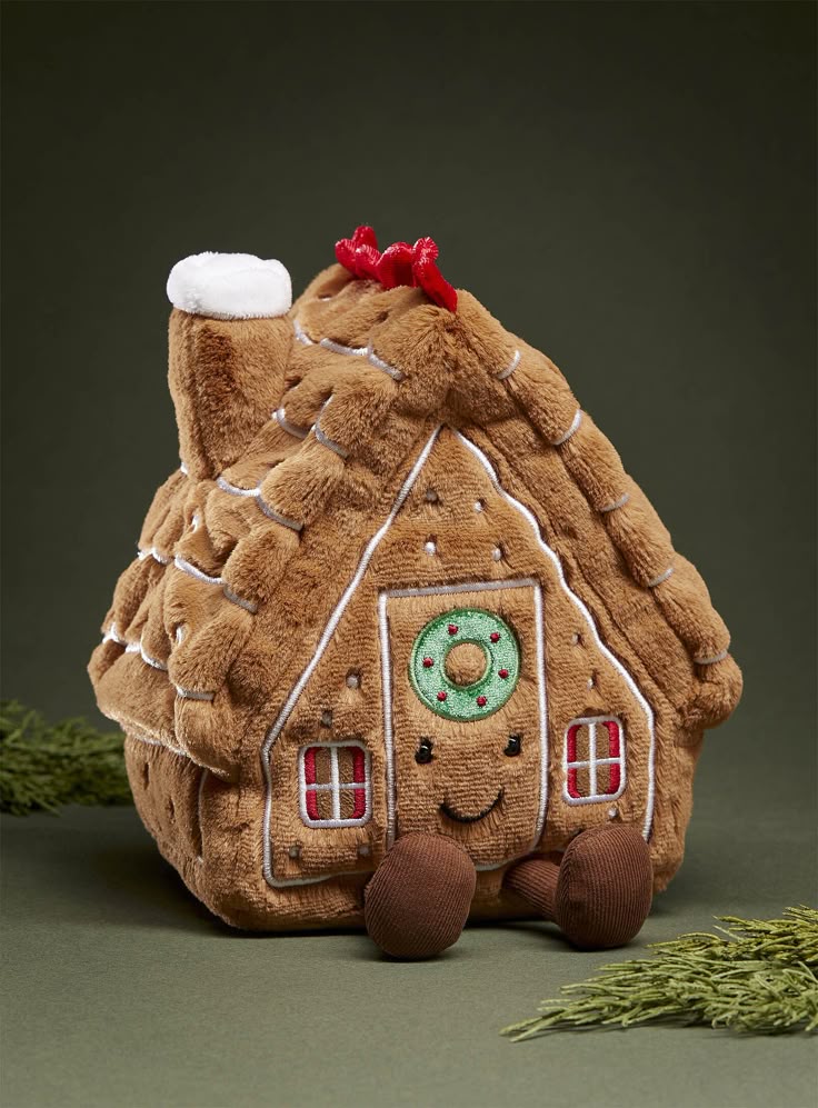Jellycat - La peluche Amuseable Gingerbread House Collection de
