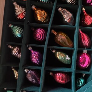 1950年代の虹色のヴィンテージクリスマスガラスオーナメント、ソビエト