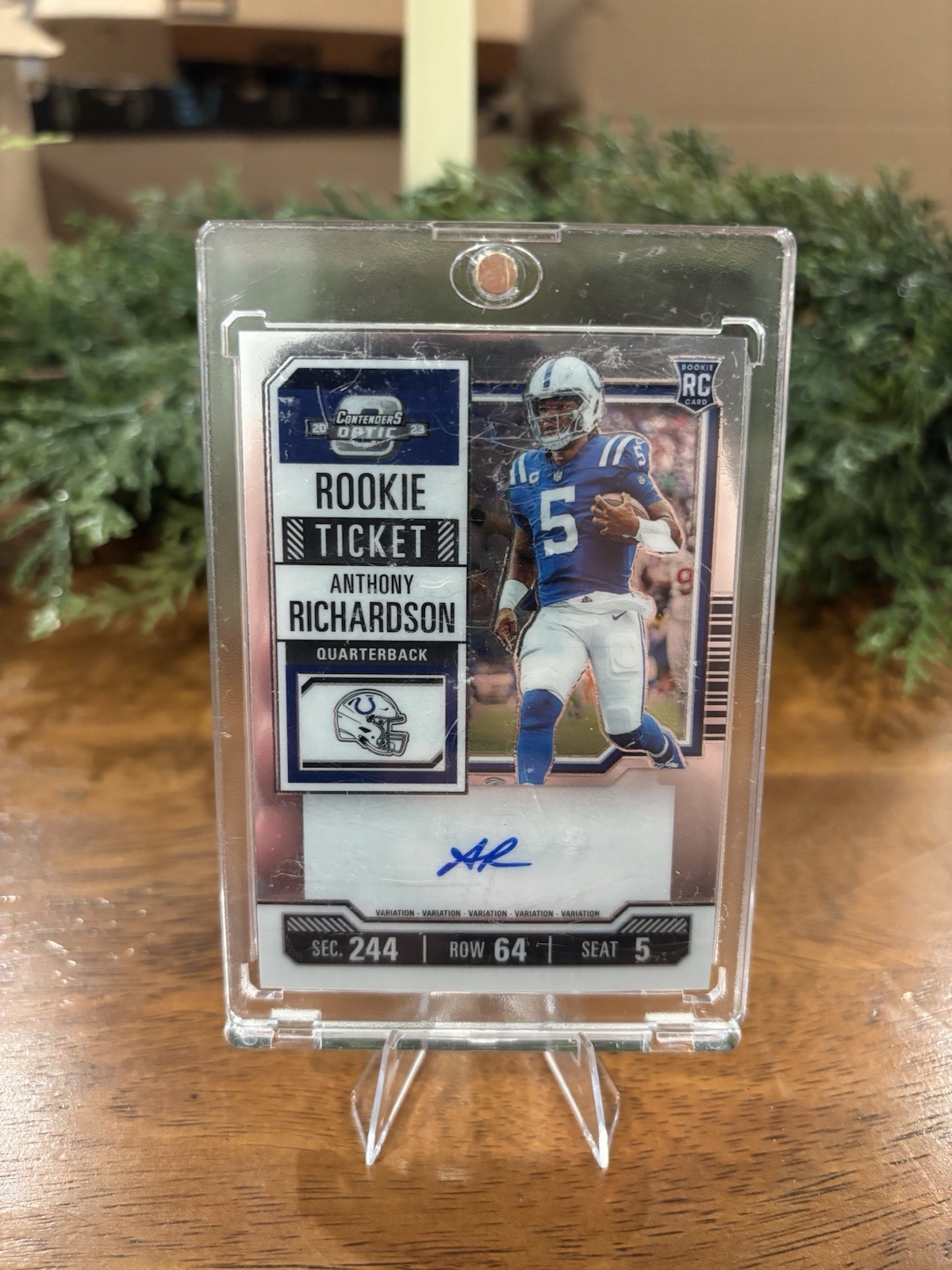Anthony Richardson 2023 Contenders Optic #102 Rookie Ticket Auto