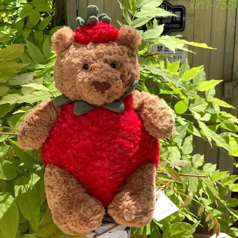 NWT Bartholomew Bear Strawberry Jelly Cat Soft Plush Toy With Dust