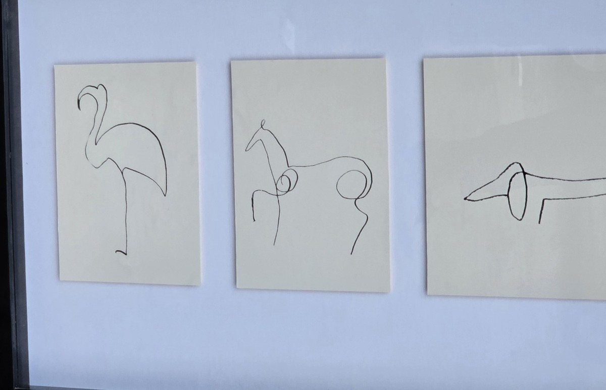 PICASSO IKEA OLUNDA ILLUSTRATION ANIMALS LITHOGRAPH PRINT FRAMED