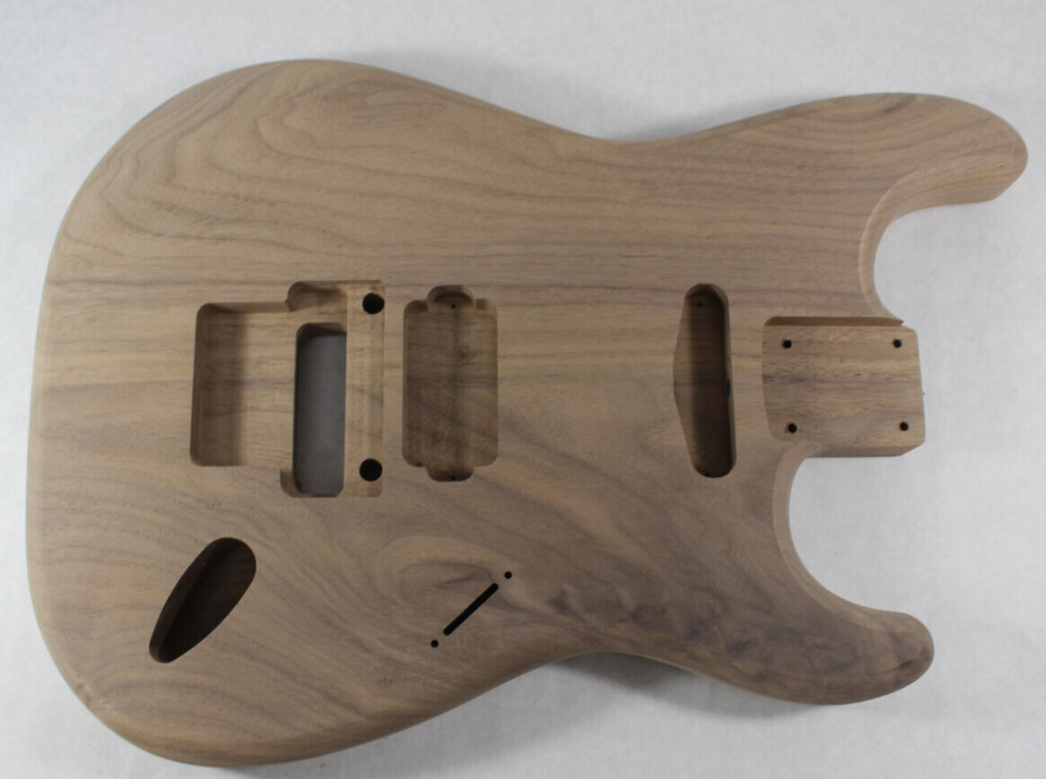 Walnut HxS guitar body - fits Fender Strat Stratocaster neck Floyd