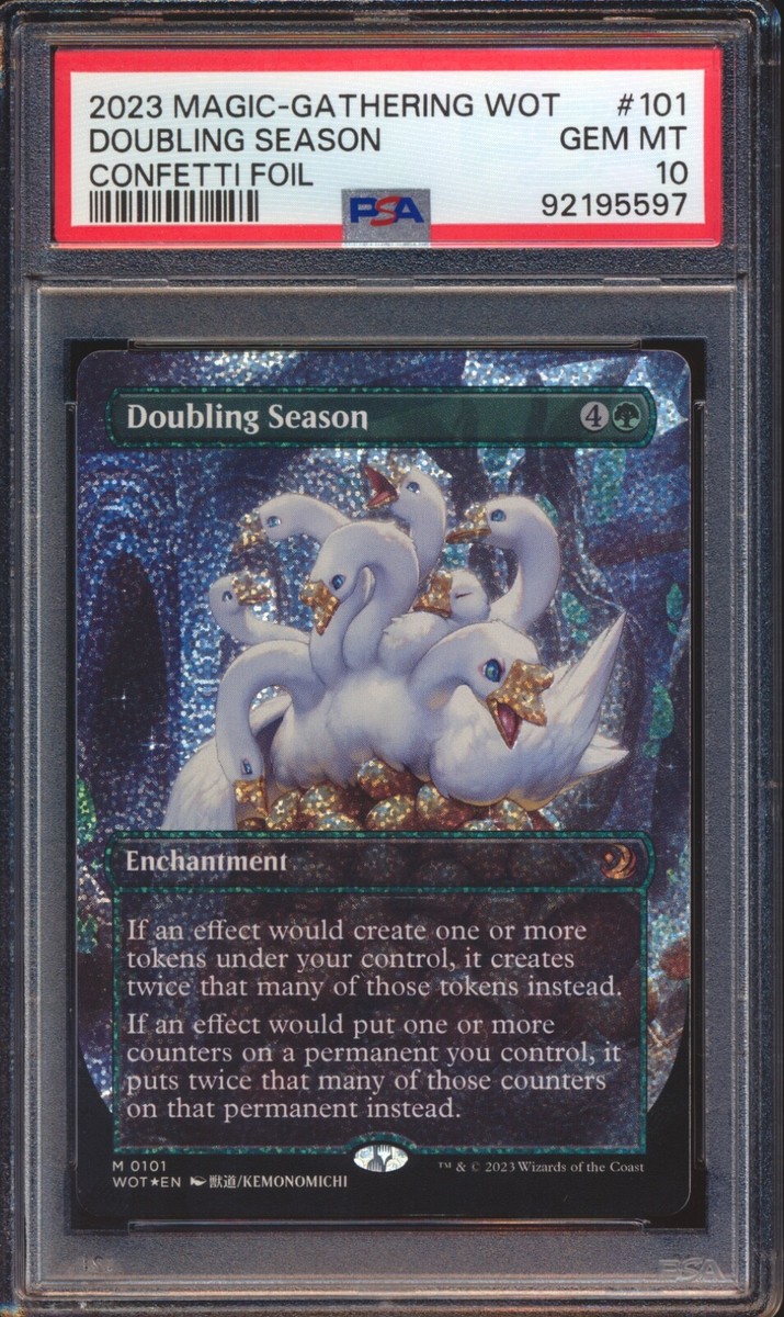Mtg Doubling Season Confetti #101 FOIL Anime Borderless psa 10 gem
